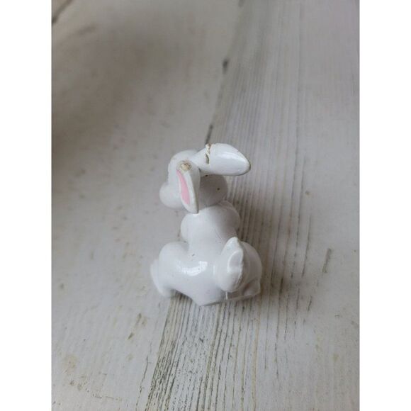 White rabbit AS IS bunny pet accessory toy figure - Picture 4 of 6